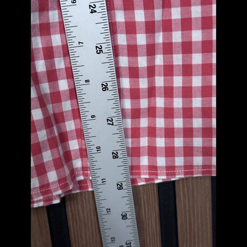 Todd Snyder Shirt Small Mens Red Long Sleeve Collared Plaid Gingham Oxford - Picture 4 of 7